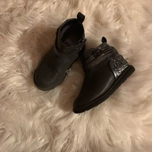 Sparkly Space Gray Boots